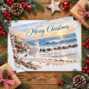 Merry Christmas Coastal Christmas Card