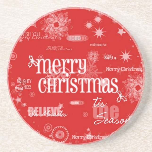 Merry Christmas Coaster (Front)