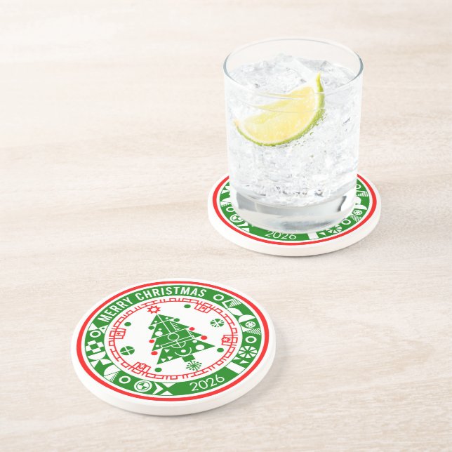 Merry Christmas Coaster (Side)