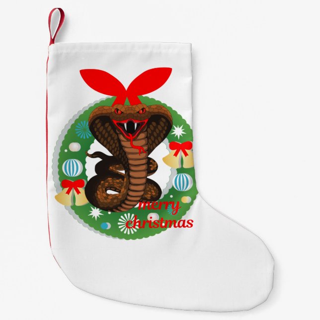 merry christmas cobra snake stocking (Front)