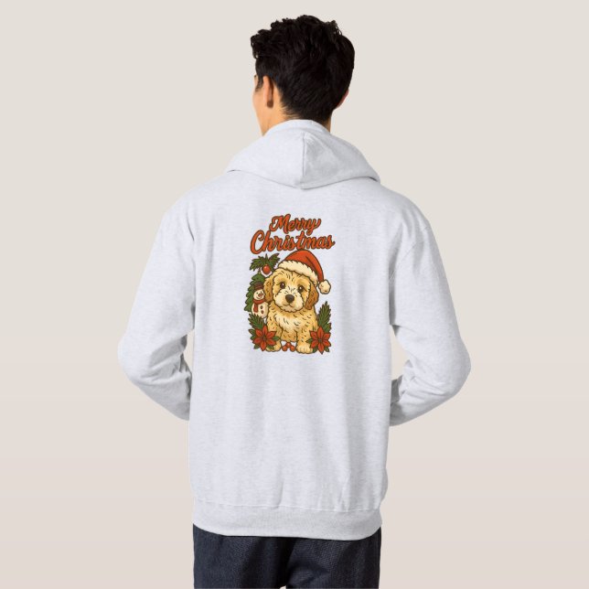 Merry Christmas Cockapoo T-Shirt Hoodie (Back Full)