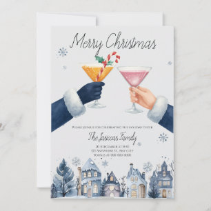 Merry Christmas Cocktail party greeting Invitation