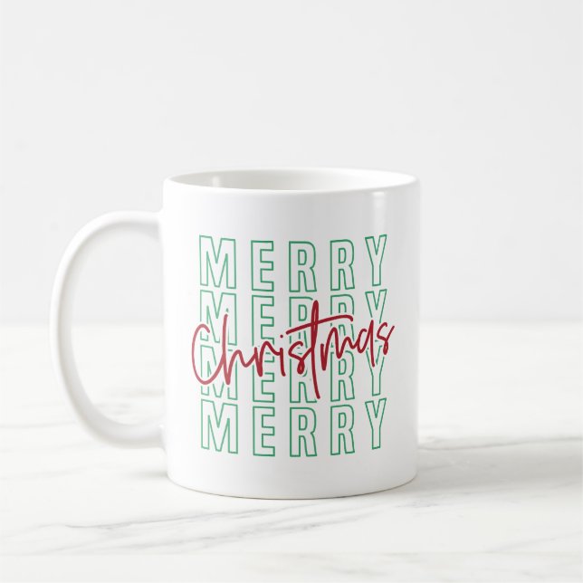 Merry Christmas Coffee | Festive Holiday Coffee Mug (Left)