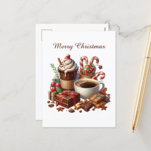 Merry Christmas coffee lovers Holiday Postcard