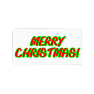 Merry Christmas! colour address labels