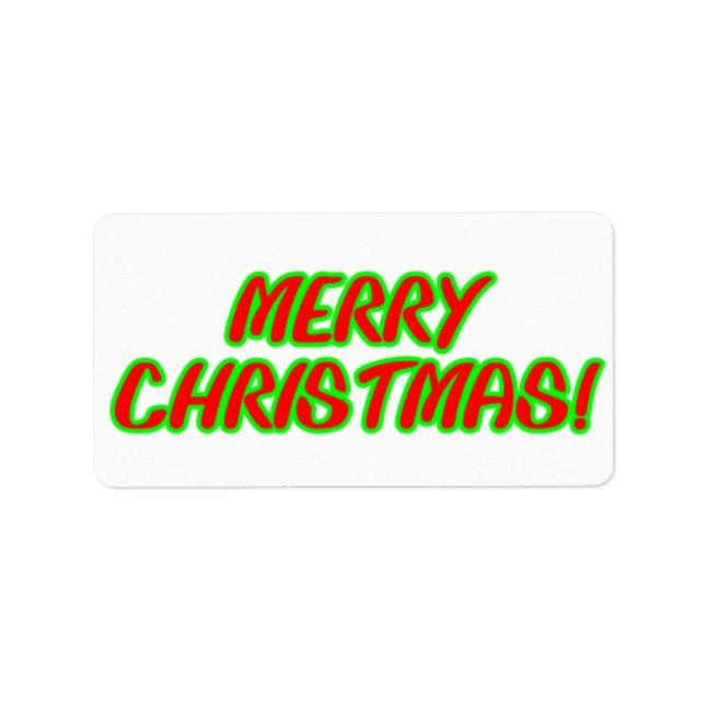 Merry Christmas! colour address labels (Front)