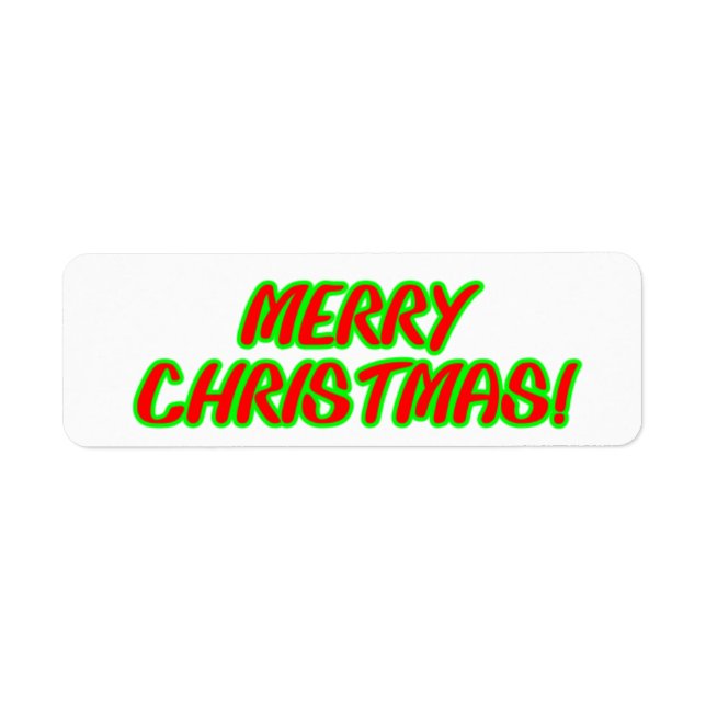 Merry Christmas! colour return address labels (Front)
