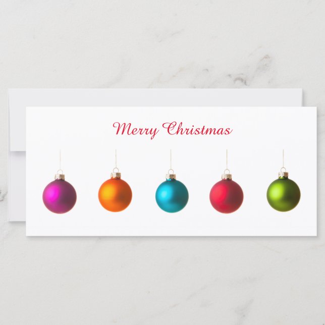 Merry Christmas colourful decoration with text (Front)