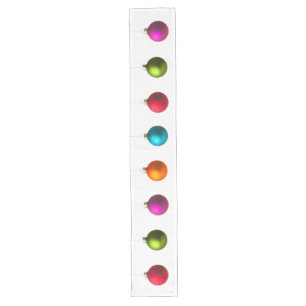 Merry Christmas colourful decoration with text Long Table Runner