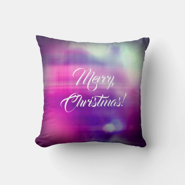 Merry Christmas Colourful Design Texture Cushion (Front)