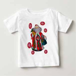 Merry Christmas Colourful Santa Claus Art Print Baby T-Shirt