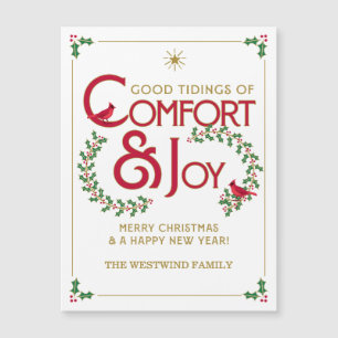 Merry Christmas Comfort and Joy Magnetic Card