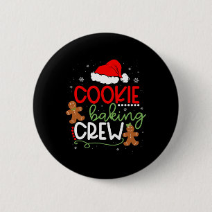 Merry Christmas Cookie Baking Crew Ginger Santa Pa 6 Cm Round Badge