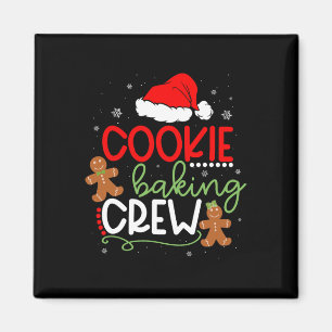 Merry Christmas Cookie Baking Crew Ginger Santa Pa Magnet
