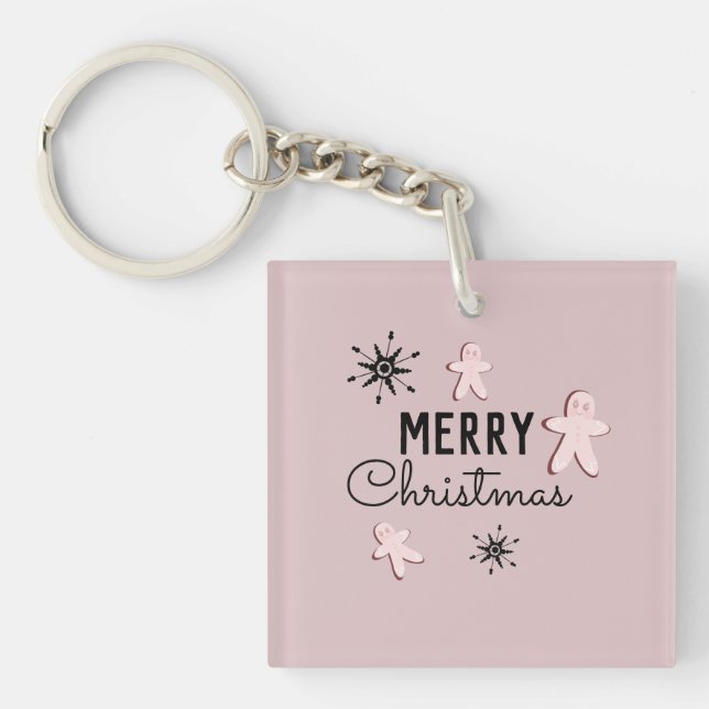 Merry Christmas Cookie Gingerbread    Key Ring (Front)