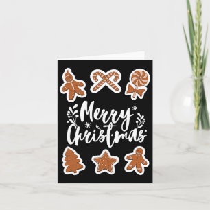 Merry Christmas Cookies Gingerbread Man Tree Bakin Card