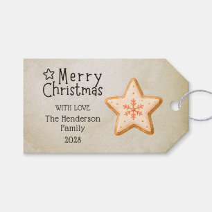 Merry Christmas Cookies Icing Holiday Gift Tags
