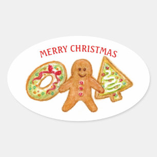 Merry Christmas Cookies Stickers