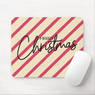 Merry Christmas Cool calligraphy letters Candy Mouse Pad