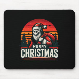 Merry Christmas Cool Santa Bigfoot Ho! Ho! Ho!  Mouse Pad