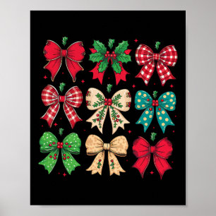 Merry Christmas Coquette Bow Xmas Pyjamas Family M Poster