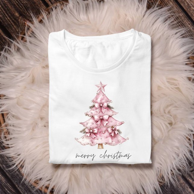 Merry Christmas Coquette Pink Tree Shirt (Creator Uploaded)