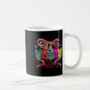 Merry Christmas Coquette Preppy Bow Tree For Woman Coffee Mug