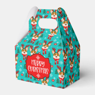 Merry Christmas Corgi Dog Favour Box
