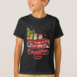 Merry Christmas Corgi Dogs Lovers Santa Reindeer R T-Shirt