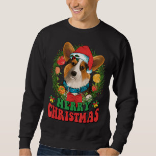 Merry Christmas Corgi Santa Hat Dog Lovers Ugly Sw Sweatshirt