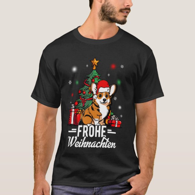 Merry Christmas Corgi T-Shirt (Front)