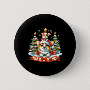 Merry Christmas Corgmas Corgi Dog Matching Christm 6 Cm Round Badge