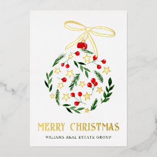 Merry Christmas Corporate Greeting Gold