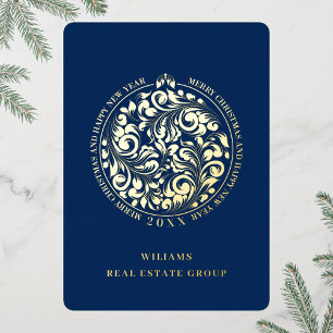 Merry Christmas Corporate Greeting Gold