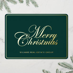 Merry Christmas Corporate Greeting Gold