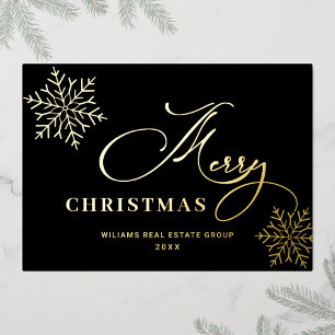 Merry Christmas Corporate Greeting Gold