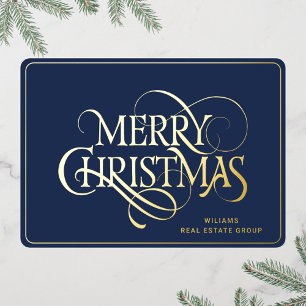 Merry Christmas Corporate Greeting Gold