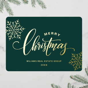 Merry Christmas Corporate Greeting Gold