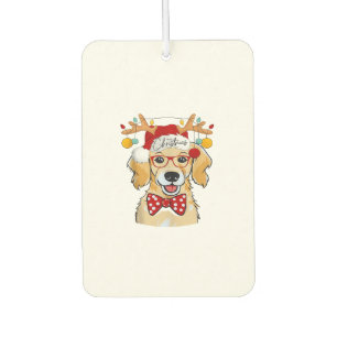 Merry Christmas Costume Reindeer Cute Santa Beagle Car Air Freshener