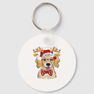 Merry Christmas Costume Reindeer Cute Santa Beagle Key Ring