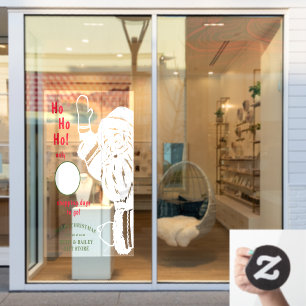 Merry Christmas Countdown Santa Window Cling