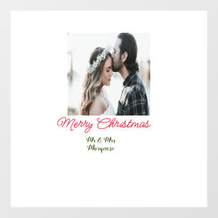 Merry Christmas couple photo add name happy holida