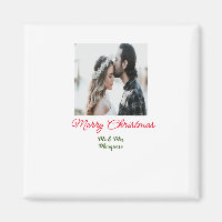 Merry Christmas couple photo add name happy holida