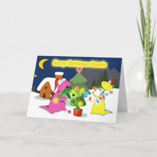 merry christmas cousin holiday card