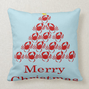 Merry Christmas Crab Cushion