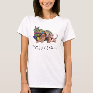 Merry Christmas Crabmas Hermit Crab Crustacean T-Shirt