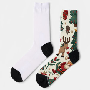 Merry Christmas Crew Socks