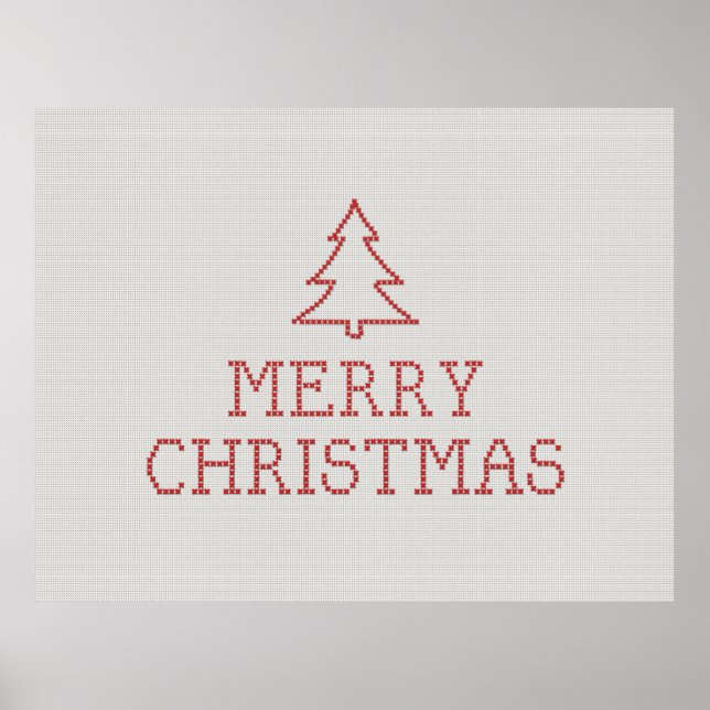 Merry Christmas cross stitch sign (Front)