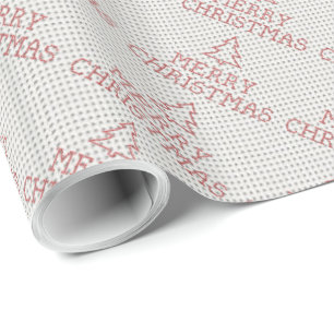 Merry Christmas cross stitch sign Wrapping Paper