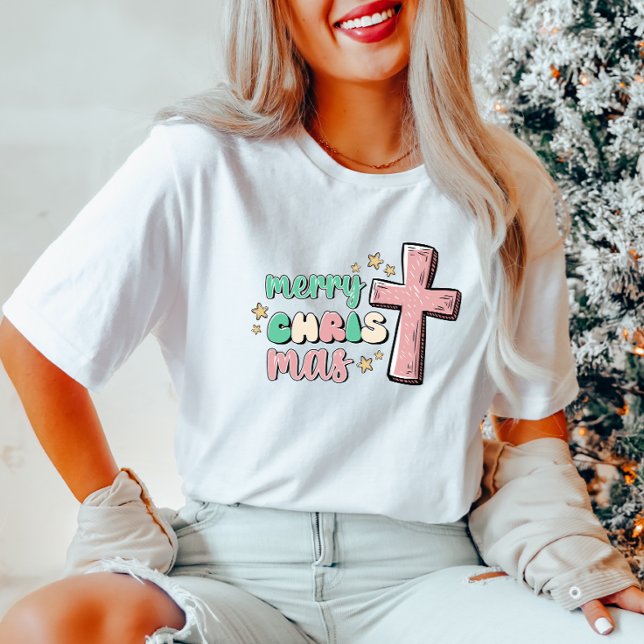 Merry Christmas Cross T-Shirt (Creator Uploaded)